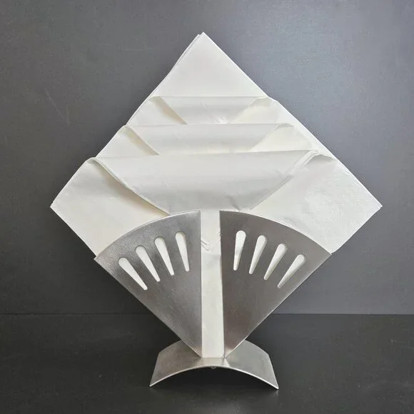 ZACK Rare Retired Stainless Coffee Filter Napkin Holder GERMANY Geometric Modern - Picture 12 of 16